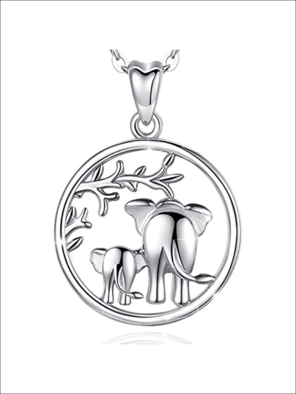 925 Sterling Silver Animal Pendant Necklace Elephant Sea Turtle Highland Cow